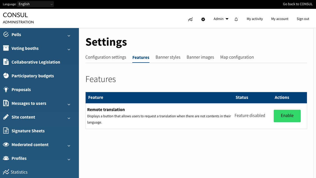 Active remote translations
