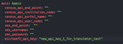 Add api key to secrets