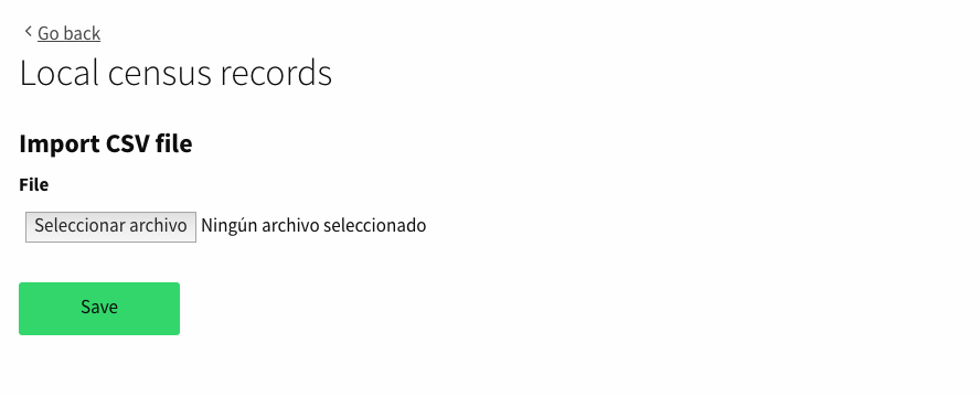 Create local census records csv