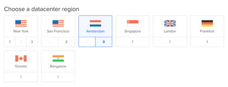 Digital Ocean Choose a region