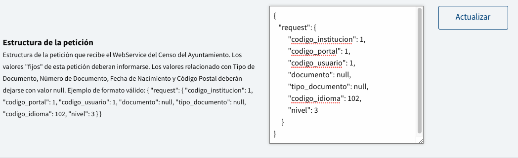 Request Data - Structure